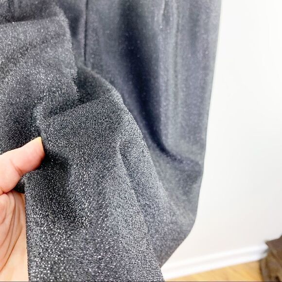 TOPSHOP Black Tinsel Sparkly Wrap Dress LBD - Picture 16 of 16